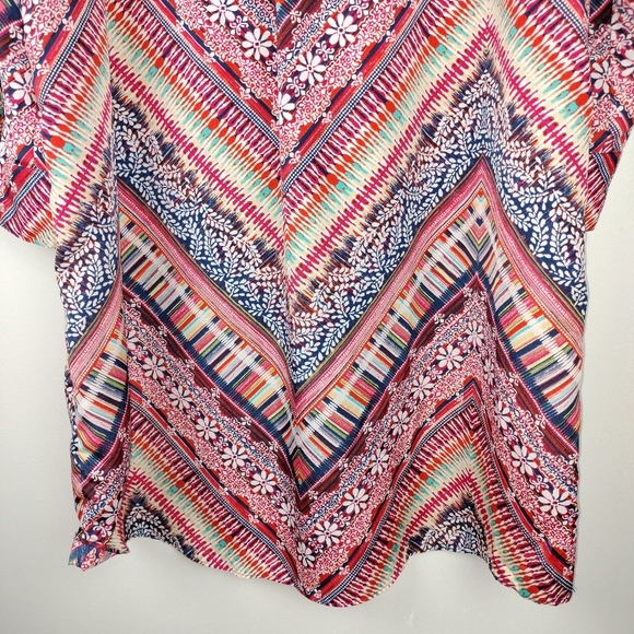NWOT Antonio Melani V Cut Multicolor Hi-Lo Tunic Top/Dress Sz. 14 - Picture 3 of 9